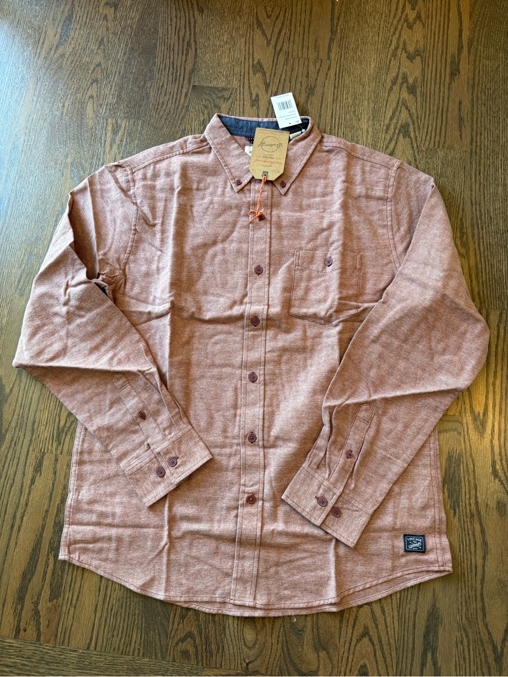 NWT Weatherproof Casual Button-Down Shirt in Dusty Rose size large